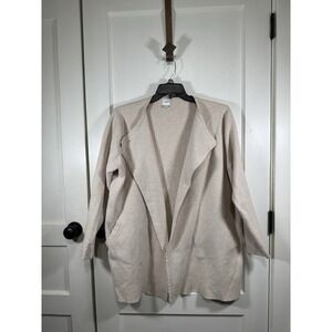 J.Crew beige open-front cardigan sweater blazer, Size 2XL